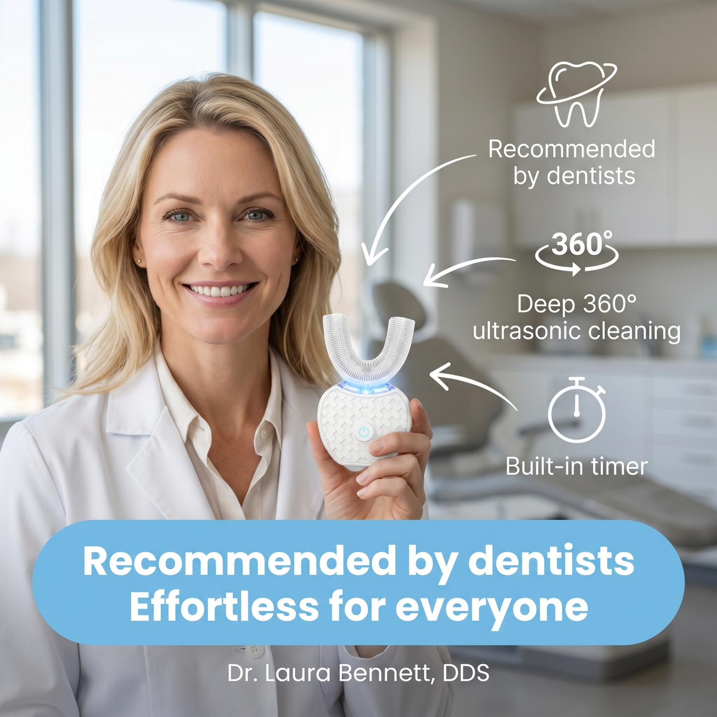 OmniBrush™ – 30-Second U-Shaped Sonic Toothbrush