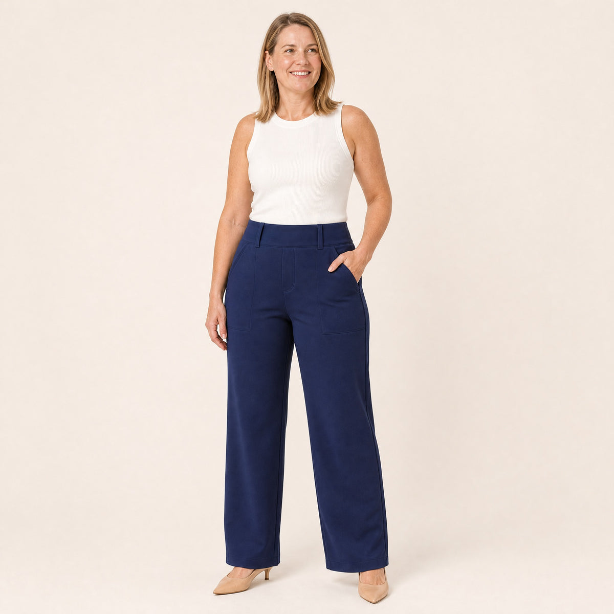 Sculpt Pant · Flat Front